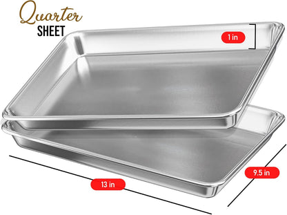 JoyTable Aluminum Baking Sheet Set - 2 Pack Non-Stick Cookie Sheets | Commercial Quality, 15 x 10 Inch