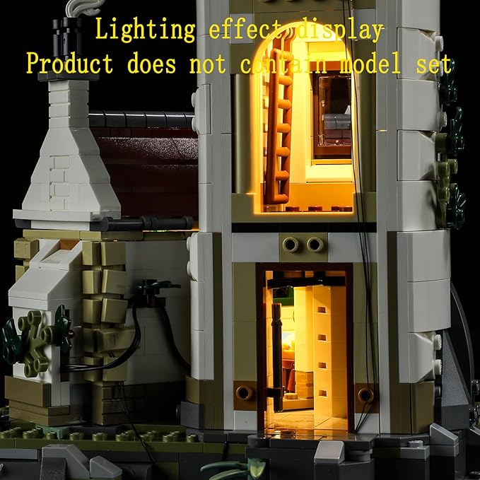 LED Light Kit Compatible with Lego Motorized Lighthouse - Lighting Set for Ideas 21335 Building Model (Model Set Not Included)