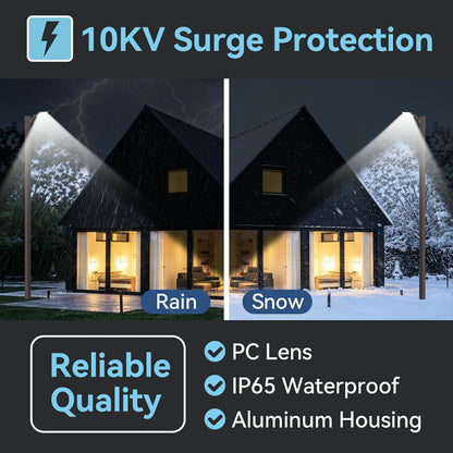 360W LED Parking Lot Light 2Pack: 250/300/360W Selectable, 57600LM 5000K LED Shoebox Light with Photocell, Arm Mount Flood Light, Commercial Outdoor Area Lighting for Driveway Stadium Roadways, ETL