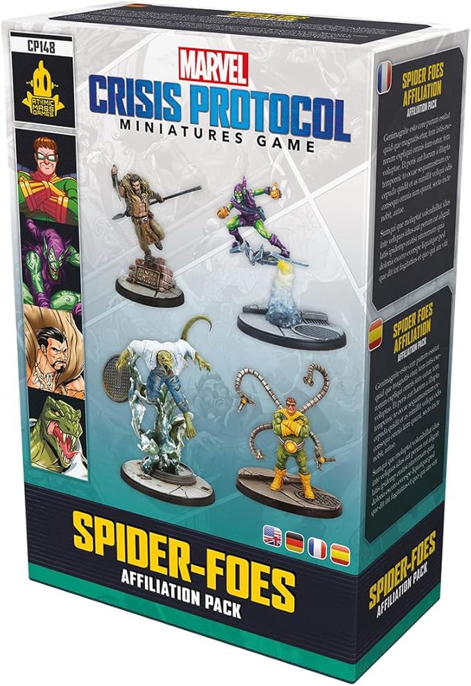 Marvel: Crisis Protocol Spider-Foes AFFILIATION PACK - Unleash Sinister Villains on the Tabletop! Superhero Strategy Game Ages 14+ 2 Players 90 Minute Playtime Made by Atomic Mass Games
