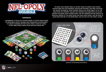 MasterPieces Kids &amp Family Board Games - NFL Opoly Jr. - Officially Licensed Board Games for Kids &amp Family