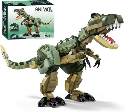 KAZI Dinosaur Toy Building Set for Kids2 in 1 Dino Toys for Boys Ages 8+2 Building Options - T Rex to Mosasaur Dinosaur FiguresGift Idea for BirthdayEaster Basket Stuffers