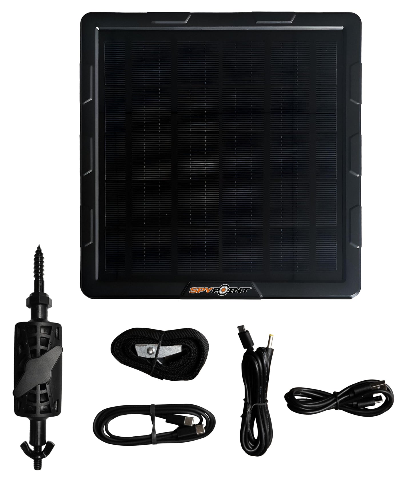 SPYPOINT Flex-M Solar Bundle - Cellular Trail Camera with Solar Panel, Best in Hunting Accessories, No WiFi Needed, GPS, Night Vision, Motion Activated, Dual-Sim LTE, IP65 Water-Resistant Game Camera