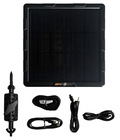 SPYPOINT Flex-M Solar Bundle - Cellular Trail Camera with Solar Panel, Best in Hunting Accessories, No WiFi Needed, GPS, Night Vision, Motion Activated, Dual-Sim LTE, IP65 Water-Resistant Game Camera