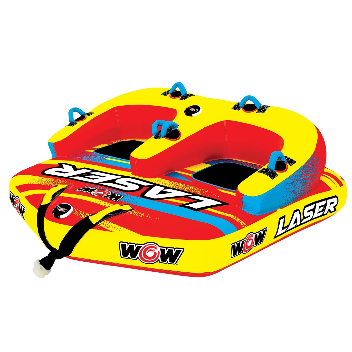 Wow Sports Laser Towable Tube - 1-3 Person - 510 lb Capacity - for Boating - Youth & Adults