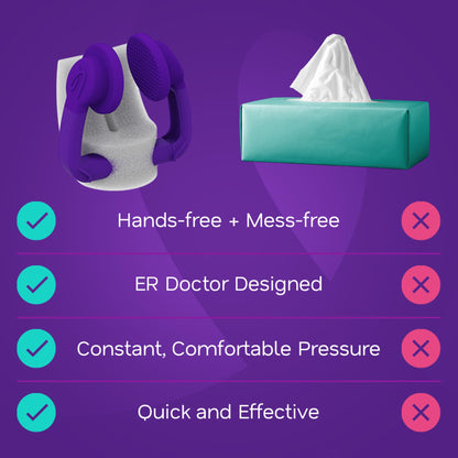 NasaClip Nosebleed Treatment for Adults Aged 14+ – Hands-Free Nasal Relief, Stop Nosebleeds Fast – ER Doctor Designed for Healthcare Pro, Sports & Home Use – 10 Individually Wrapped Reusable Devices