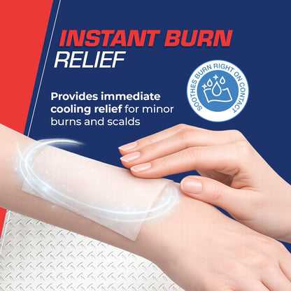 Dynarex DynaSafety XeroBurn Sterile Burn Dressings - Hydrogel Dressings with Tea Tree Oil - First Aid for Minor Burns - 4" x 4" - 15 per Box, 4 Boxes per Case