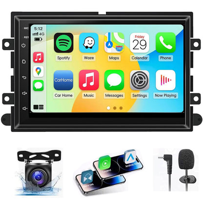 [4+64G] Android 13 Car Stereo with Wireless Carplay & Android Auto for Ford F150 F250 F350 E-250 E-350 Escape Focus Touchscreen Radio Upgrade with AHD Camera,GPS Navigation,SWC,WiFi,FM,Bluetooth