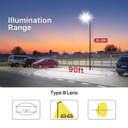 LED Parking Lot Light 300W 2Pack, Commercial Outdoor Area Lighting with Dusk to Dawn Photocell, Super Bright LED Shoebox Light 5000K 36000LM Slipfitter Mount for Parking Lot|Warehouse|Roadways 2 Pack