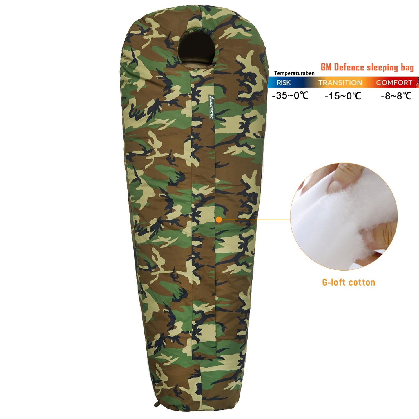 MT Military Army Force Defence 4 & Tropen Patrol Mummy Sleeping Bags with Bivy Cover Compression Sack, Modular Sleeping System 2.0 for Cold Weather,