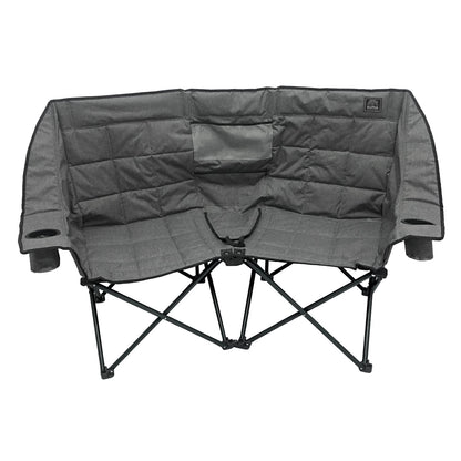 Kuma Outdoor Gear Kozy Bear Chair with Carry Bag, Ultimate Portable Luxury Outdoor Double Camping Chair for Glamping, Sports & Outdoor Adventures (Heather Grey/Black)