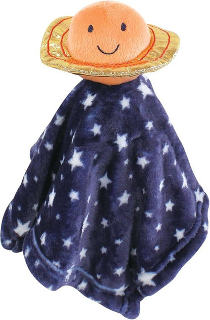 Hudson Baby Unisex Animal Face Security Blanket - Happy Planets 3-Pack | Soft & Cozy One Size