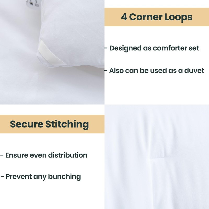 Paxrac Classic Pure White Comforter Queen Size, 3 Pieces Boho Comforter Set, Lightweight Solid Bedding Set, All Seasons Soft Breathable Queen Comforter Set (90x90In Comforter & 2 Pillowcases)