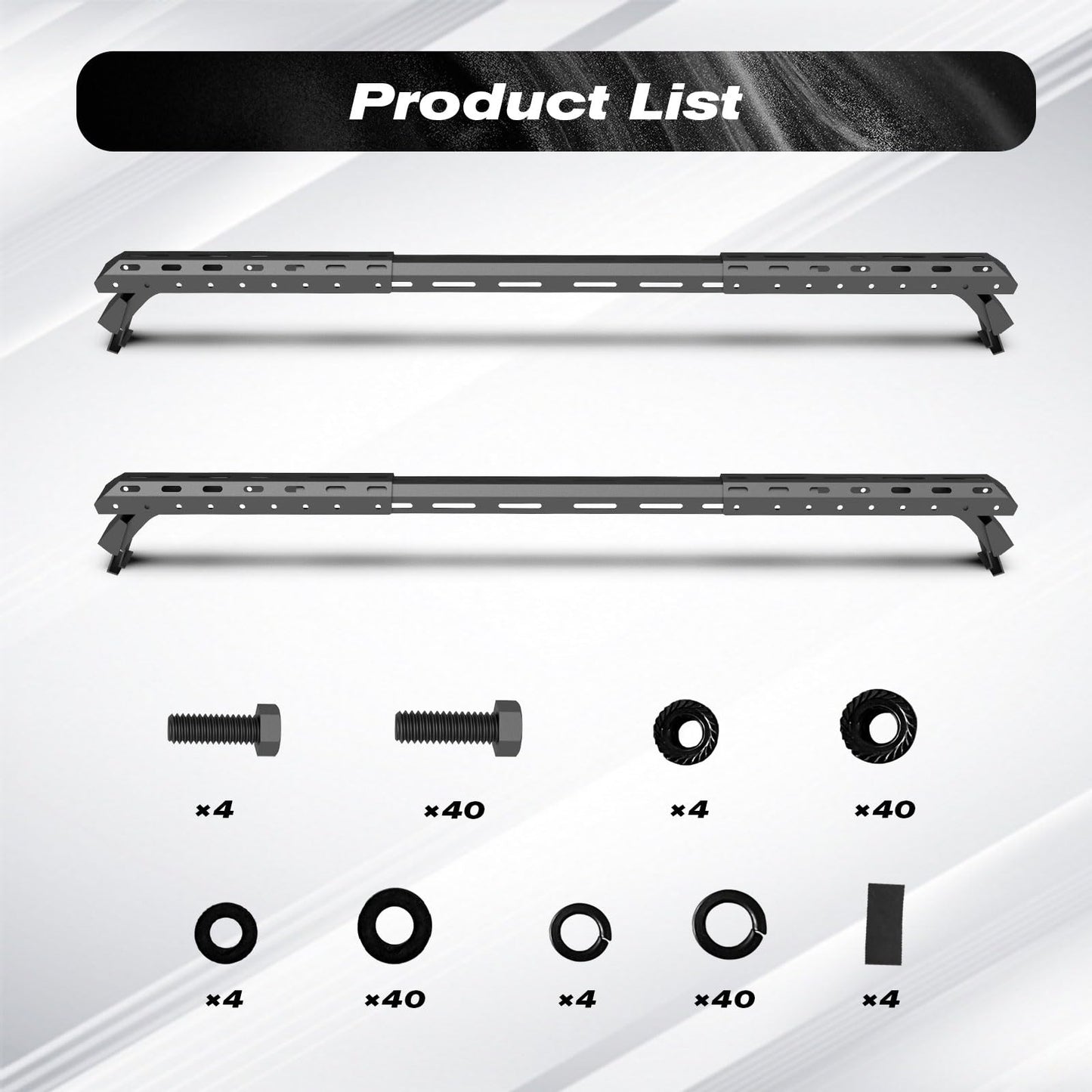 420 LBS Roof Rack Cross Bars,Adjustable 39.4-61 inch Roof Rail Crossbars Fit for Jeep Wrangler JL JT 2018-2025 (2/4 Door Hardtop), Rooftop Cargo Bag Kayak Bike Carrier