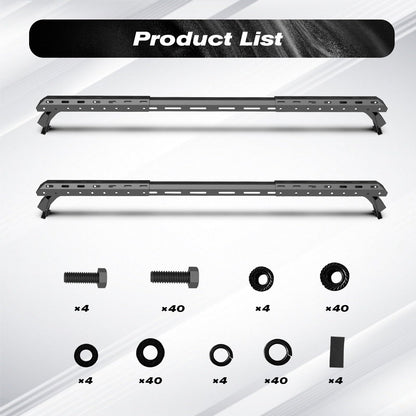 420 LBS Roof Rack Cross Bars,Adjustable 39.4-61 inch Roof Rail Crossbars Fit for Jeep Wrangler JL JT 2018-2025 (2/4 Door Hardtop), Rooftop Cargo Bag Kayak Bike Carrier