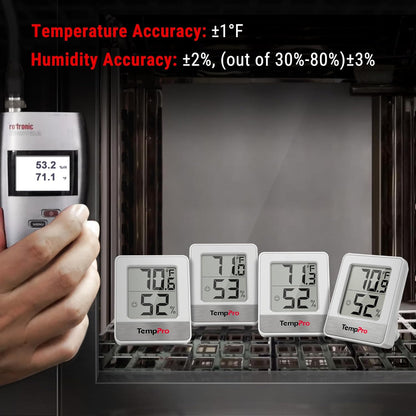 TempPro Digital Hygrometer | 3-Piece Indoor Thermometer & Humidity Meter - Accurate Weather Monitoring