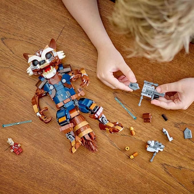 Lego Marvel Rocket &amp Baby Groot Buildable Superhero Toy for Kids from Marvel Studios' Guardians of The Galaxy Figure for Role Play Gift for Boys and Girls from 10 Years 76282