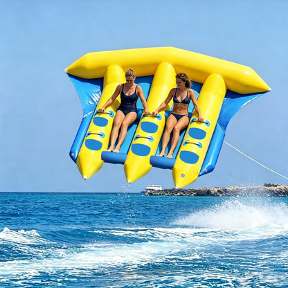GONFLABLE Inflatable Flying Fish Towable Tubes for Water Park, Heavy Duty Water Sport Towable, Recreational Banana Fishing Towable Tubes for Lake River Ocean Boating(6 Person)