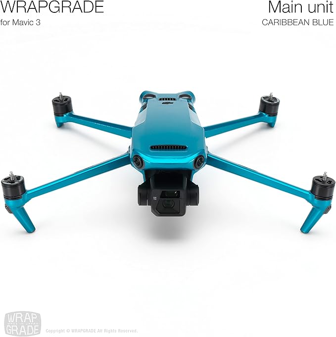 WRAPGRADE Full Skin Stickers for DJI Mavic 3 / Mavic 3 Classic (Caribbean Blue)