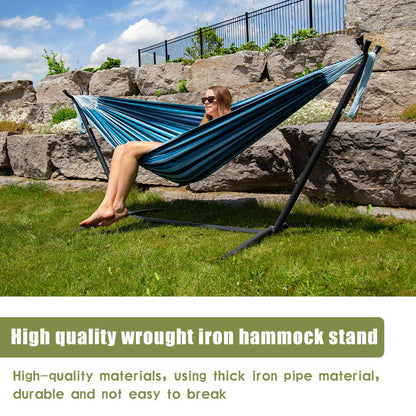 Her Majesty Hammock Portable Durable and Stable Best Stands for Indoor or Outdoor, Backyard Decor Bed Lawn Garden Steel Premium Carrying Case Patio Hammock Stand