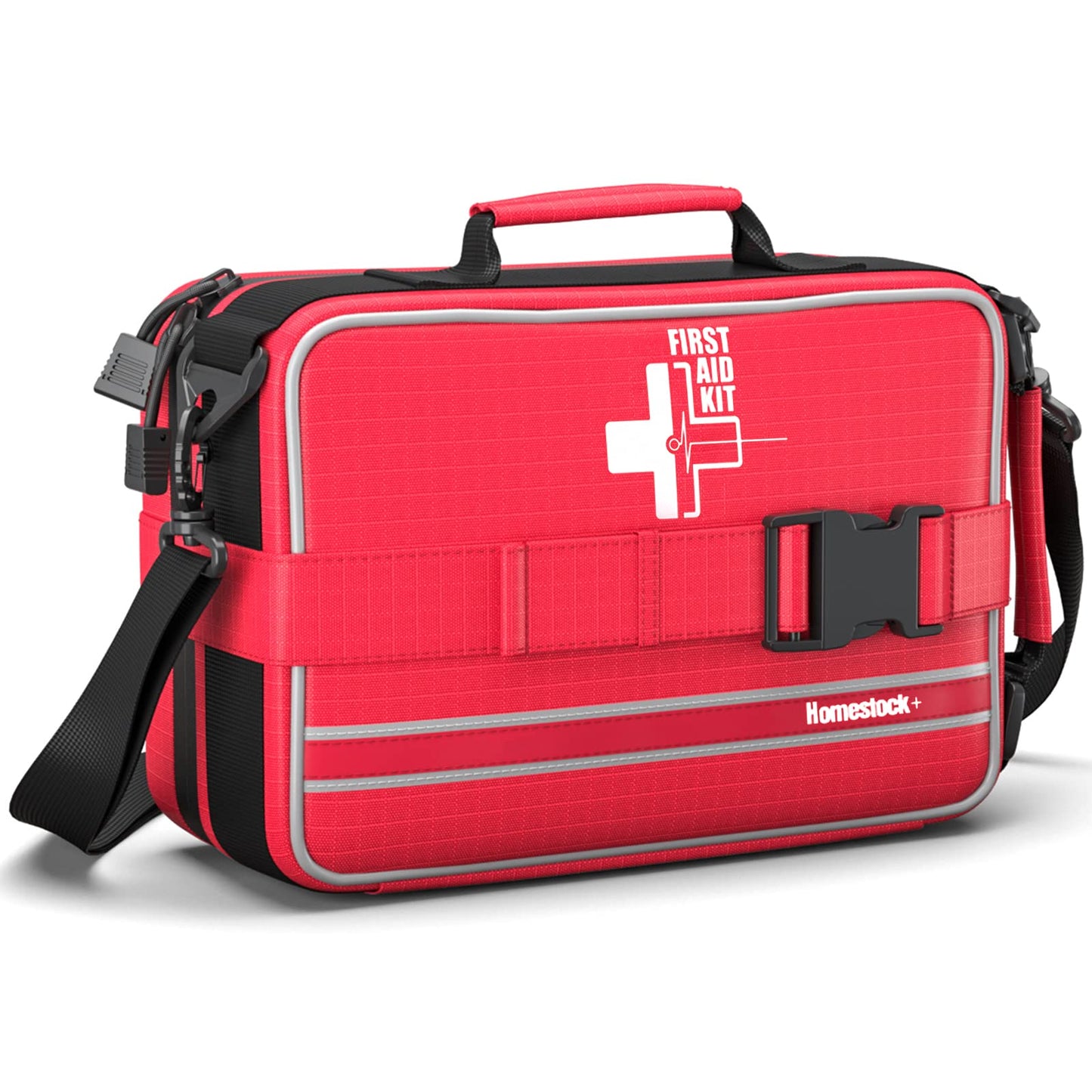 First Aid Kit with Labeled and Color-Coded Compartments, Emergency Medical Kit for Cars, Home, Office, Backpacking, Camping and Cycling