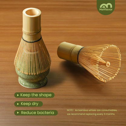 Skiennix Matcha Whisk Set - Complete 5-Piece Kit with Ceramic Bowl, Bamboo Chasen & Sifter for Matcha Lovers