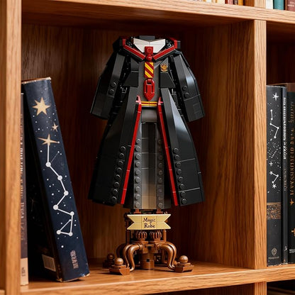 Magic Robe Building Blocks Sets Magic Clothes Building Model with Display Stand &amp Red Gold Tie for Fans Creative Gift for Adults Teens 661 PCS