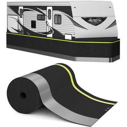 RV Skirting Kits for Winter - Heavy Duty Insulated Camper Skirt for Travel Trailer, 5th Wheel & Motorhome, All Weather Waterproof Windproof Cold Weather & UV Resistant Underpinning Cover, 65ft x 2.6ft