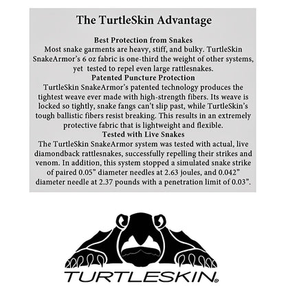 TurtleSkin Husky SnakeArmor Gaiters, Camo/Khaki, Husky (SAG0-1A00-5H00)