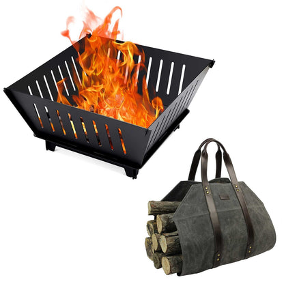Fire Pit and Log Carrier