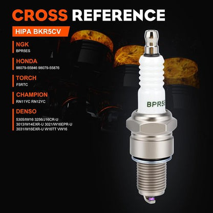 BPR5ES Spark Plug - High Performance for Honda | NGK 7734, Torch F5RTC | 2 Pack