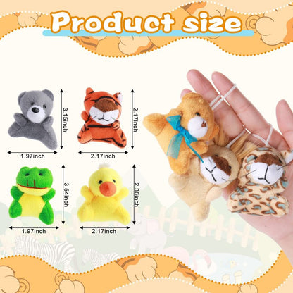 Skylety 60 Pack Animals Mini Plush Party Favors, Cute Small Plush Stuffed Animal Keychain Toy in Bulk for Carnival Prizes, Easter Basket Stuffers, Classroom Reward, Kindergarten Goodie Bag Fillers