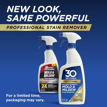 30 SECONDS Pro Mold and Mildew Stain Remover - Instant Scrub-Free Results | 32 Fl. Oz.