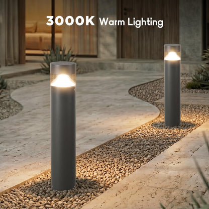 Linkmoon 31.5'' Outdoor Pathway Lights Hard Wired, IP65 Waterproof Driveway Lights, AC100-240V Path Light, 3000K LED Bollard Light Outdoor, Modern Landscape Lighting for Walkway Garden Lawn Patio Yard
