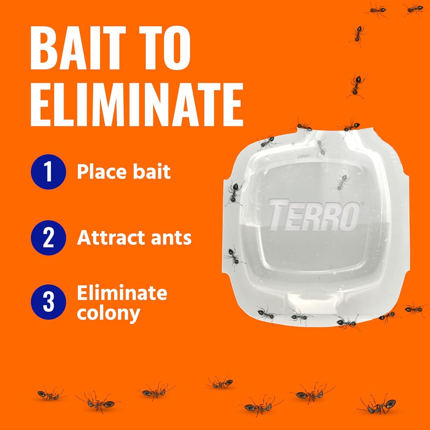 TERRO Indoor Liquid Ant Baits - Discreet Adhesive Strips for Effective Ant Control - 4 Pack