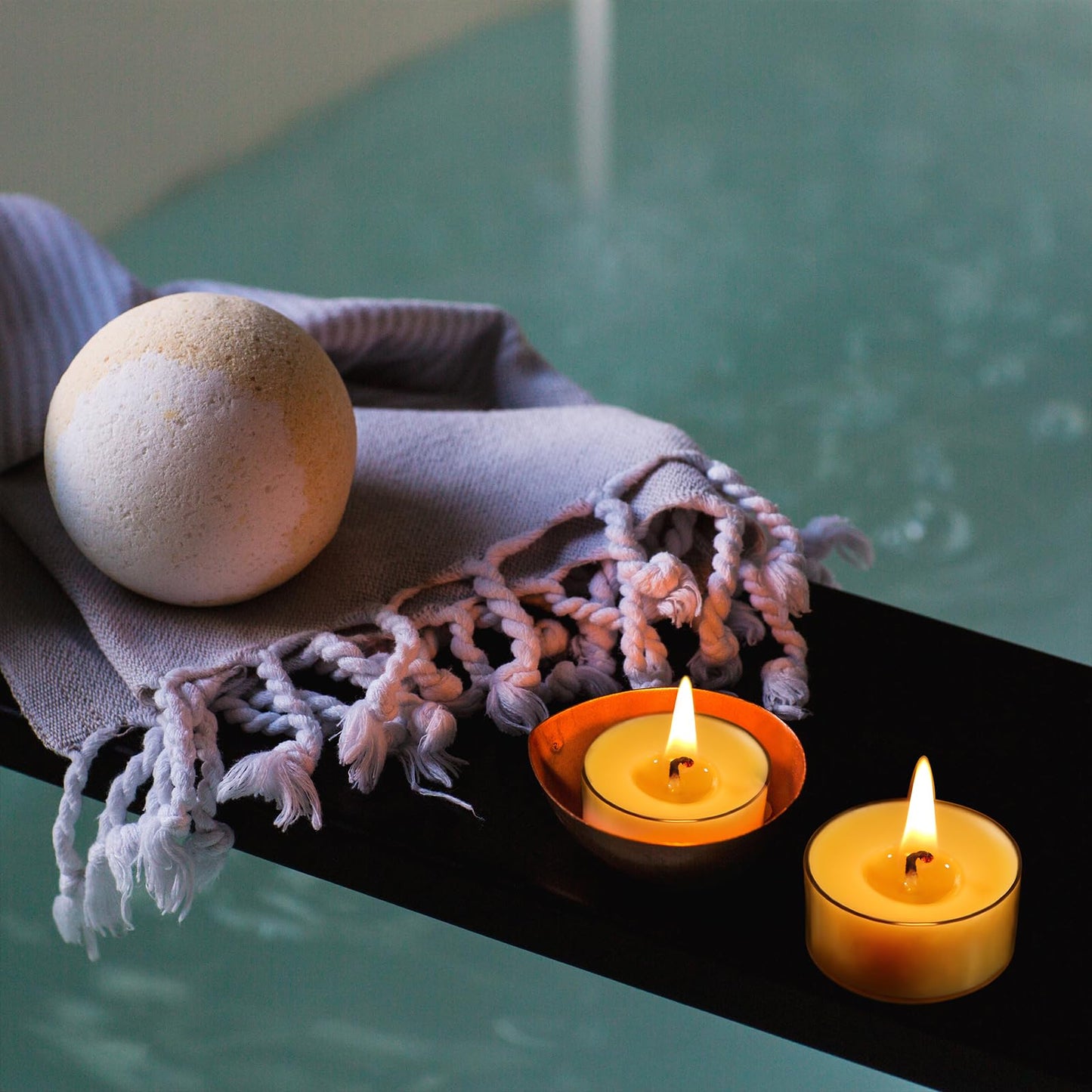 Beeswax Tealight Candles, Natural Beeswax Candles Bulk (4-5 Hour Burn), Handmade Organic Tea Lights, Honey Aroma Pure Beeswax Tea Candle, 25 Packs