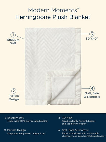 Modern Moments by Gerber Cozy-Soft Unisex Baby Blankets - Multi-use for Baby, Baby Essentials
