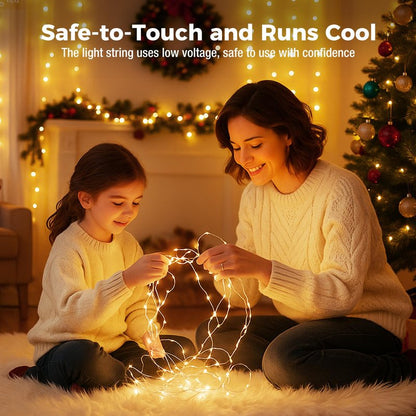 litogo 20 Pack 7FT 20 LED Fairy Lights Battery Operated, 3 Lighting Modes, Bulk Mini Twinkle String Lights Waterproof Silver Wire for Weddings Party Christmas Mason Jars Crafts Decorations-Warm White