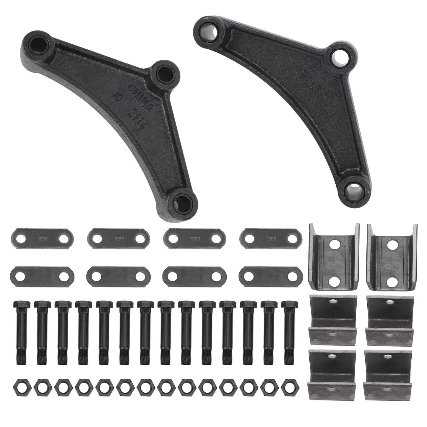 Trailer Axle Hanger Kit Rugged Tandem Trailer Axle Hanger Kit for 1‑3/4in Wide Double Eye Springs For 3500 to 7000 Lb Axles