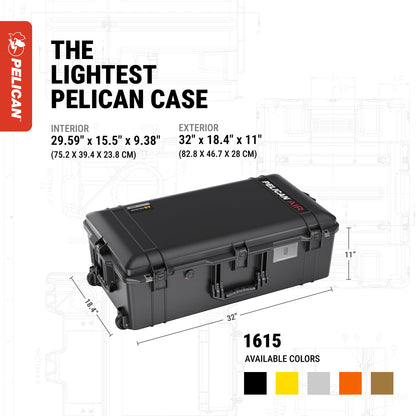 Pelican Air 1615 Case With Trekpack Dividers - Black
