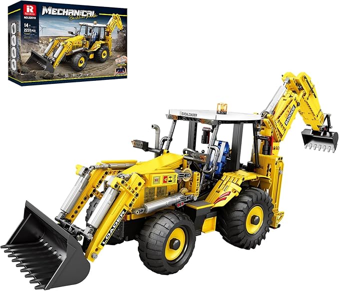 Reobrix Loader Building Set Toy Excavator 22018 Excavator Toy 2231 Construction Toys Building Toys for Adults