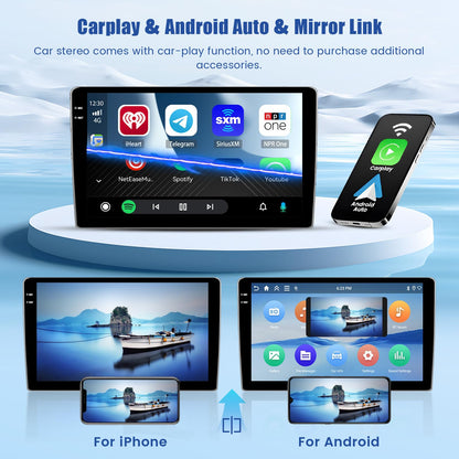 5Ghz WiFi 4G+64G Android 15 Radio for Jeep Patriot Compass 2007-2009 Car Stereo with Wireless Carplay Android Auto,5.0 Bluetooth,Build-in EQ,10inch IPS Touchscreen,GPS,FM/RDS Backup Camera MIC