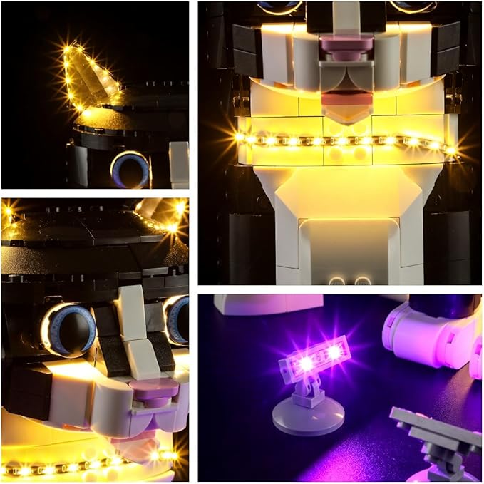 LIGHTAILING Light for Lego-21349 Tuxedo Cat - Led Lighting Kit Compatible with Lego Building Blocks Model - NOT Included The Model Set