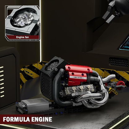 Mould King Formula One Engine Building Blocks Motor Model Building Toys Car Combustion Engine Sets 10188 Creative STEM Kit for Adults 14+ (980PCS)