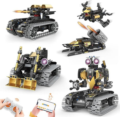 Robot Building Kit with Remote Control STEM Gifts for Kids Age 8-12 Science Robot Kit Coding Robotics Technic Toy for Boys Girls Birthday Gifts 5-in-1 Models with 323 Pieces
