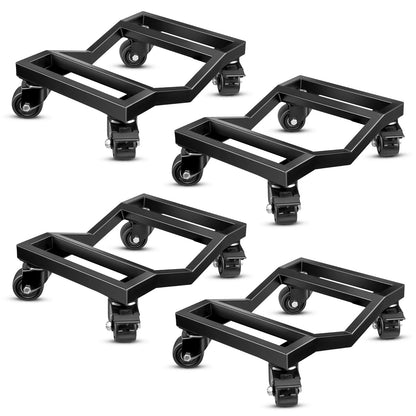 KEDSUM Car Dolly Set of 4, 6000 LBS Wheel Dolly, Heavy Duty Vehicle Dollies, Double V-Shaped Design & Nylon Casters with Brakes Used for Moving Cars, Trailers, SUV, Motorcycles and Boats