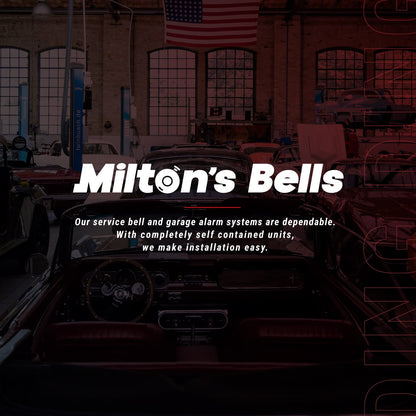 Milton’s Bells Driveway Alarm - Wireless Chime Kit with 25' Signal Hose, Transmitter, and Door Chime with Built-in Volume Control
