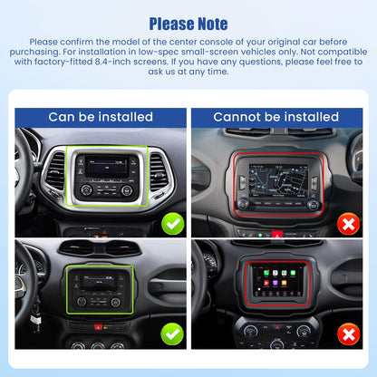5Ghz WiFi 4G+64G Android 15 Car Radio for Jeep Renegade 2016-2021/Jeep Compass 2017-2020 Car Stereo with Wireless Carplay Android Auto,5.0 Bluetooth,Build-in EQ,7inch IPS Touchscreen,GPS,FM/RDS SWC