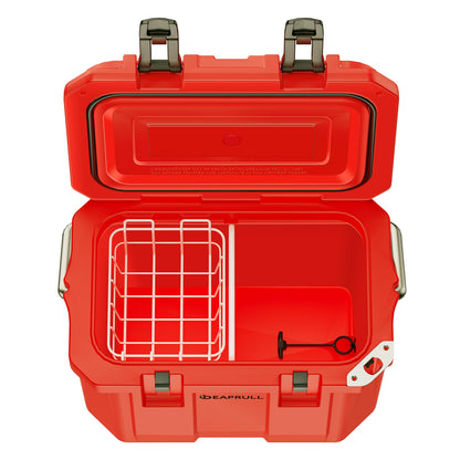30 Quart Hard Cooler, Insulated Ice Chest Box Holds Ice for More Days, Portable Cooler with Handle, Cup Holders, Double Latches for Camping, Drink, Beverage, Beach, Picnic, Fishing, Boat, Barbecue