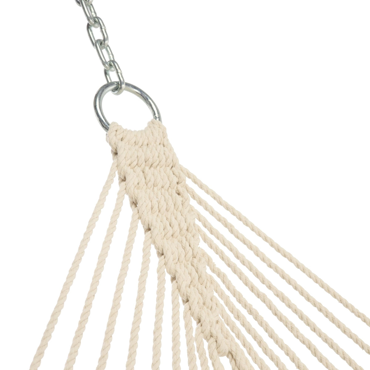 Castaway Living 13 ft. Double Traditional Hand Woven Cotton Rope Hammock – 2-Person, 450 lb Capacity, Free Extension Chains & Tree Hooks, Designed in The USA